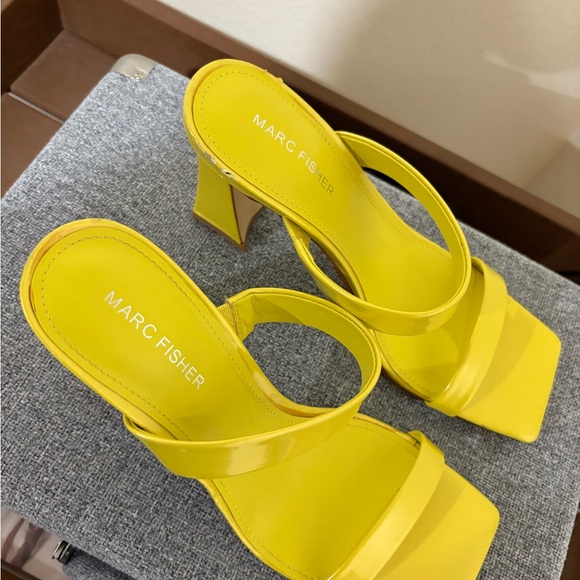 Marc Fisher Yellow Women's Sandals - Picture 3 of 5